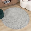Tapis en laine rond - Wise Gris/Blanc - thumbnail 5