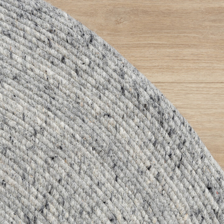 Tapis en laine rond - Wise Gris/Blanc - 8