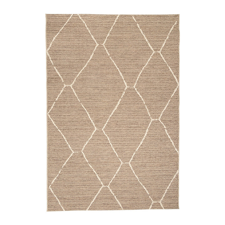 Tapis d'extérieur en jute - Fora Lines Naturel - 1