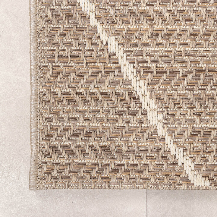 Tapis d'extérieur en jute - Fora Lines Naturel - 4