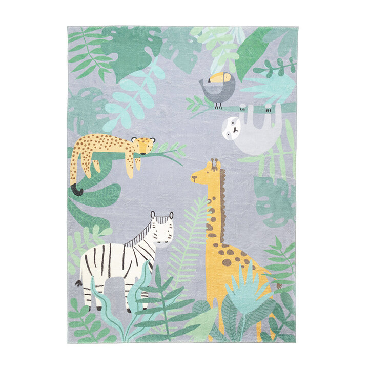 Tapis pour enfants - Jungle Giraffe Multicolore - 1