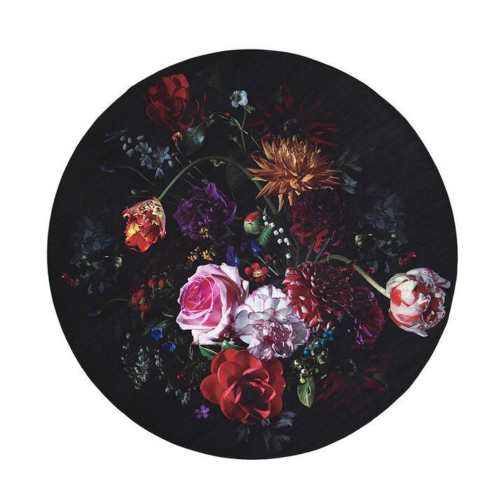 Tapis scandinave - Florine Noir/Rose - 1