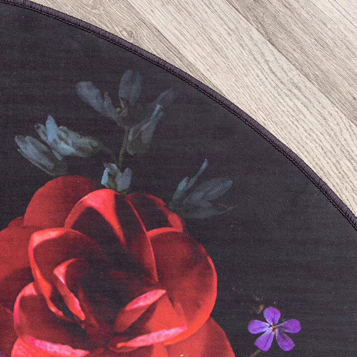 Tapis scandinave - Florine Noir/Rose - 4