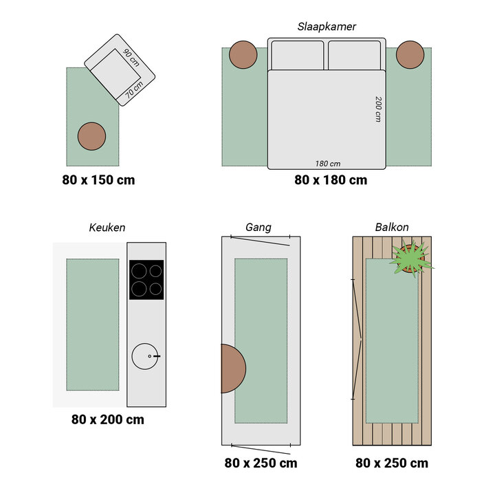 Tapis en laine lavable - Blaze Taupe - 8