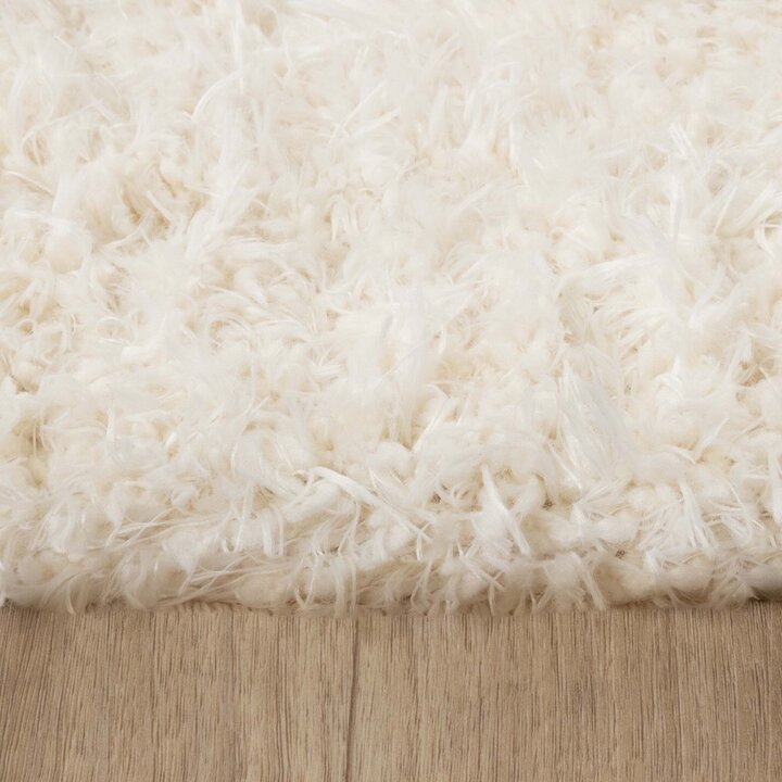 Tapis shaggy rond - Blaze Blanc - 6