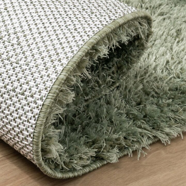 Tapis en laine lavable - Blaze Vert - 7