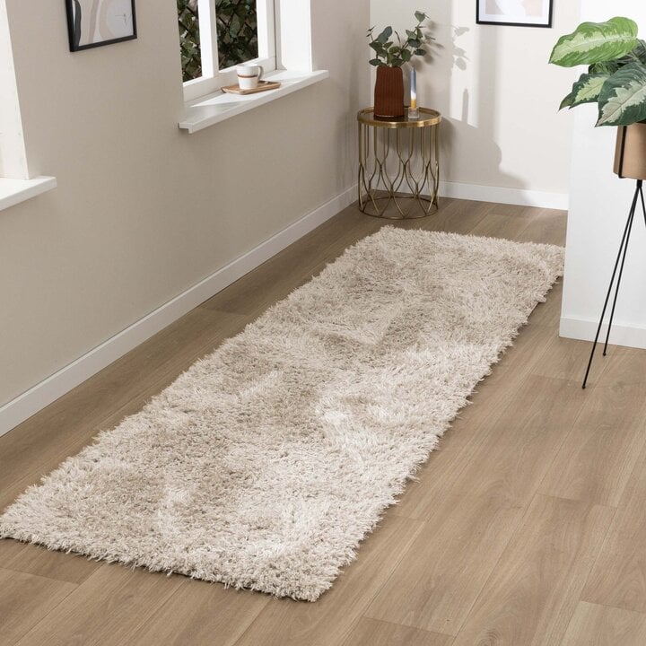 Tapis en laine lavable - Blaze Beige/Gris