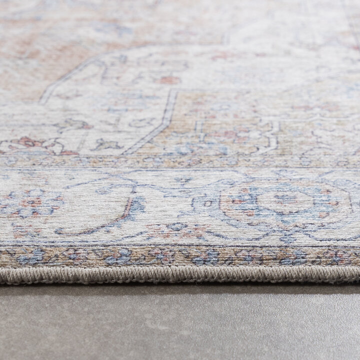 Tapis en laine lavable - Domingo Mandala Beige - 5