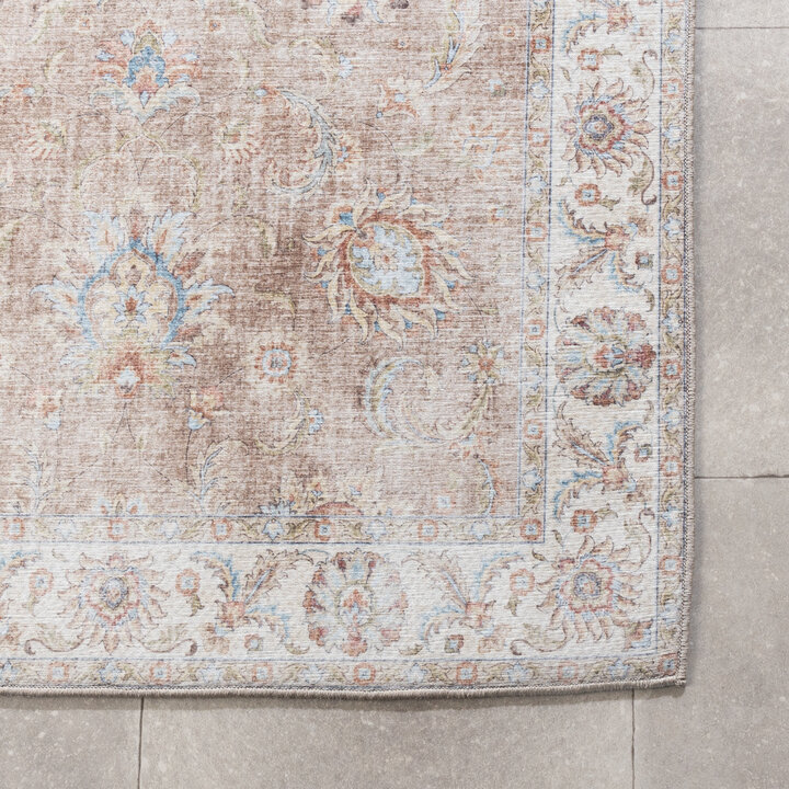 Tapis en laine lavable - Domingo Oriental Beige - 4