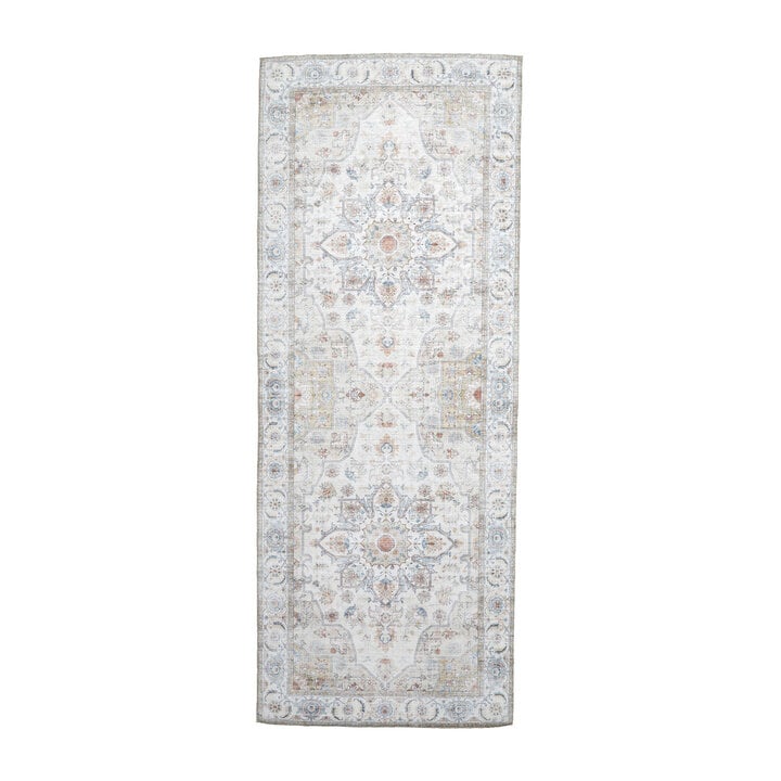 Tapis en laine lavable - Domingo Mandala Blanc - 1