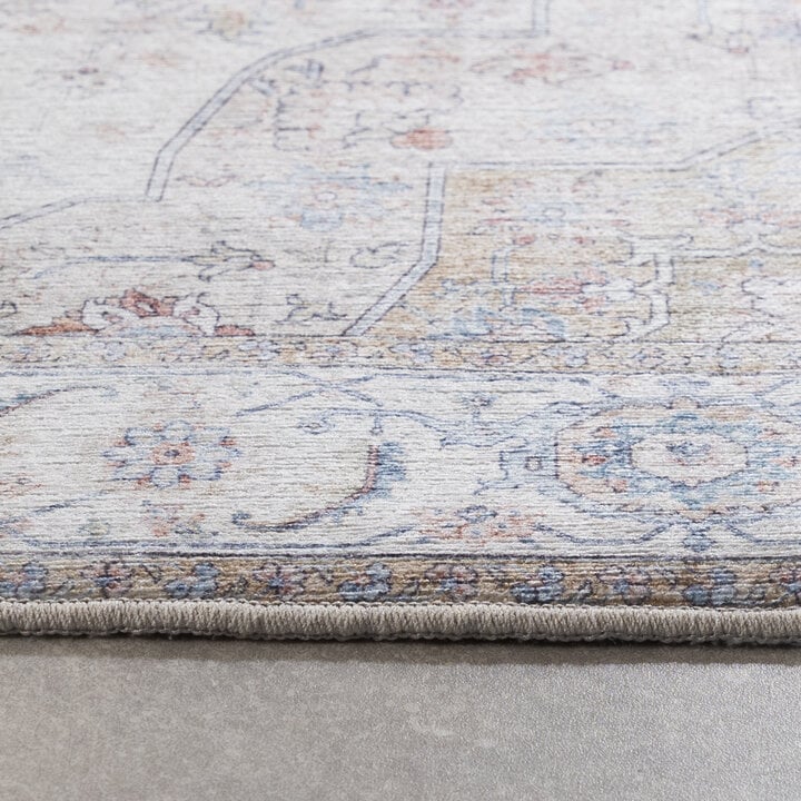 Tapis en laine lavable - Domingo Mandala Blanc - 5