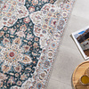 Tapis en laine lavable - Domingo Mandala Vert Foncé - thumbnail 2
