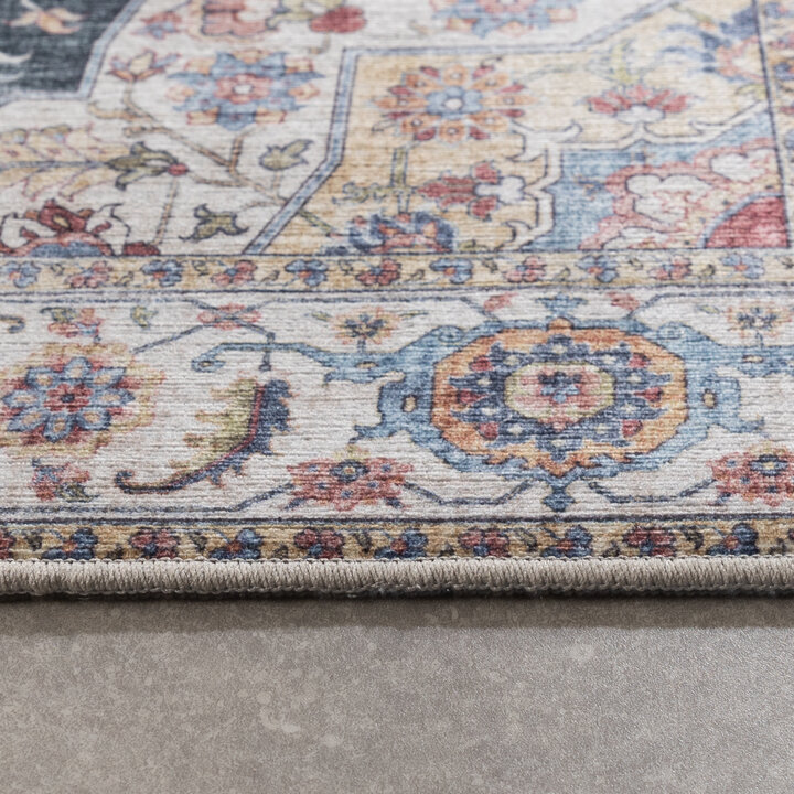 Tapis en laine lavable - Domingo Mandala Vert Foncé - 5