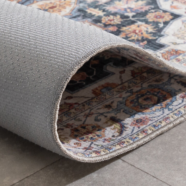 Tapis en laine lavable - Domingo Mandala Vert Foncé - 6