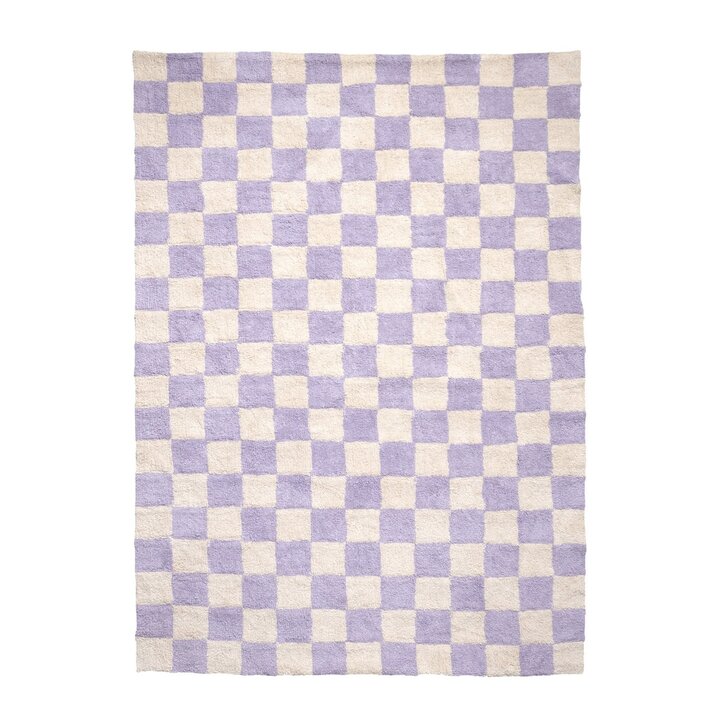 Tapis en coton - Gambit Lilas/Blanc - 1