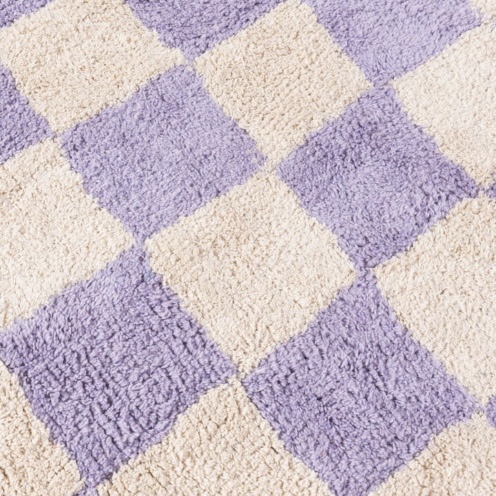 Tapis en coton - Gambit Lilas/Blanc - 4