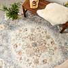 Tapis ovale à poils longs - Santo Mandala Bleu/Gris - thumbnail 3