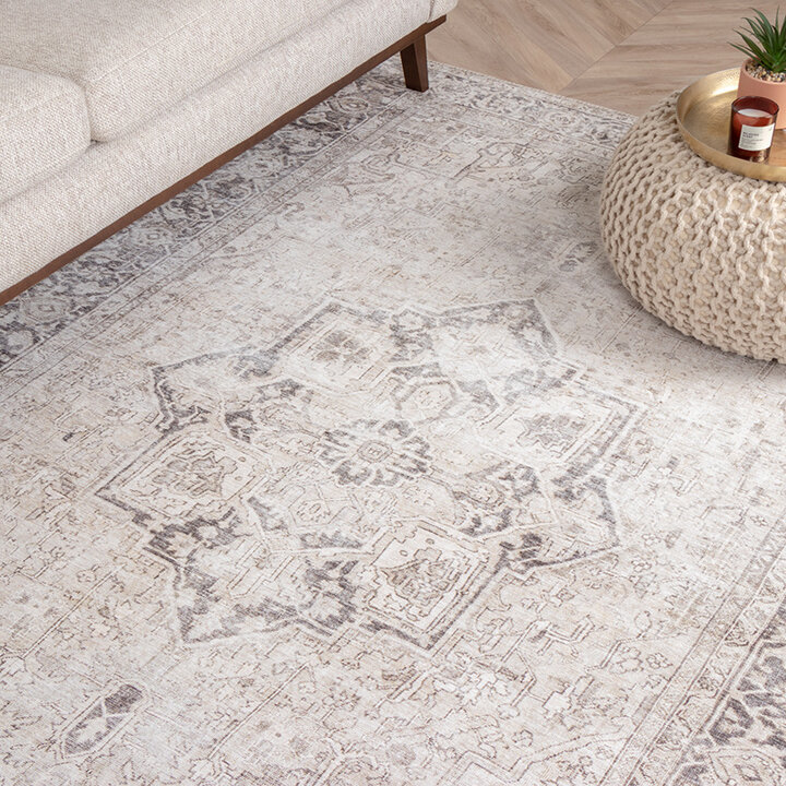 Tapis vintage - Lugan Beige Clair - 2