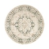 Tapis vintage rond - Spring Medaillon Crème/Vert - thumbnail 1