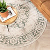 Tapis vintage rond - Spring Medaillon Crème/Vert - thumbnail 3