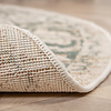 Tapis vintage rond - Spring Medaillon Crème/Vert - thumbnail 5