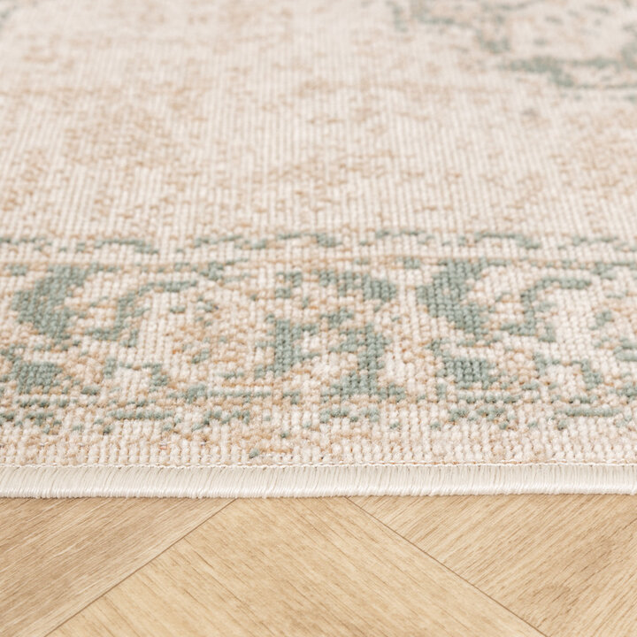 Tapis de jeu berbère - Spring Medaillon Crème/Vert - 5