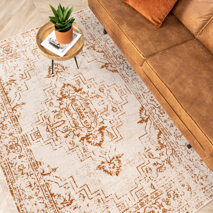 Tapis vintage - Spring Ethnic Crème/Terracotta - 3