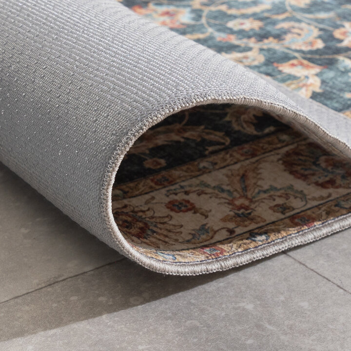 Tapis en laine lavable - Domingo Oriental Vert Foncé - 6