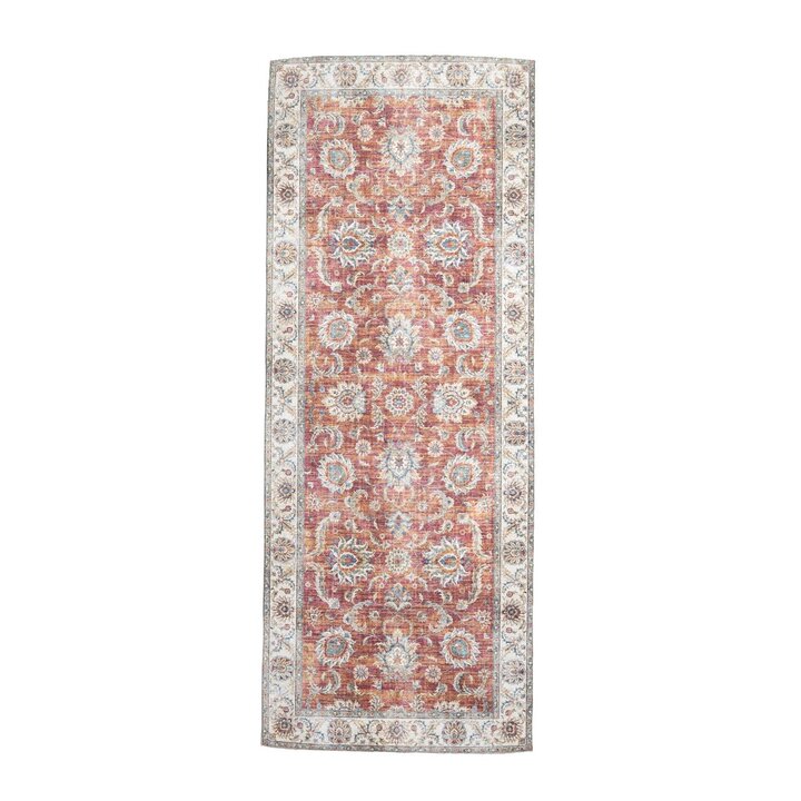 Tapis en laine lavable - Domingo Oriental Terracotta - 1