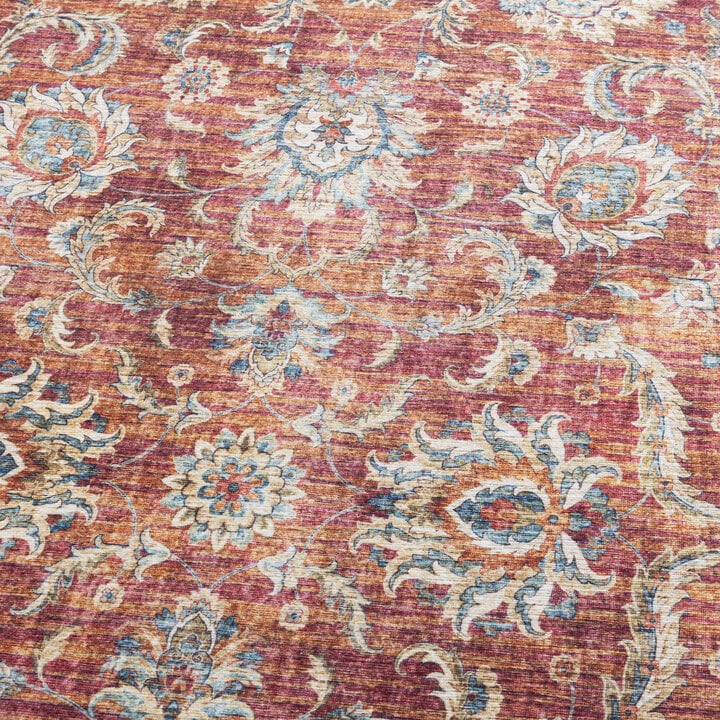 Tapis en laine lavable - Domingo Oriental Terracotta - 3