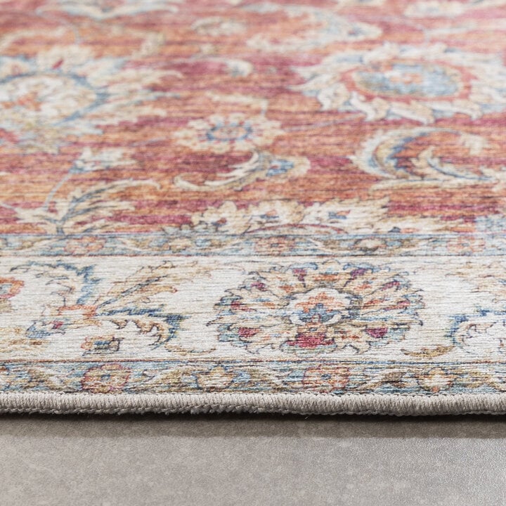 Tapis en laine lavable - Domingo Oriental Terracotta - 5