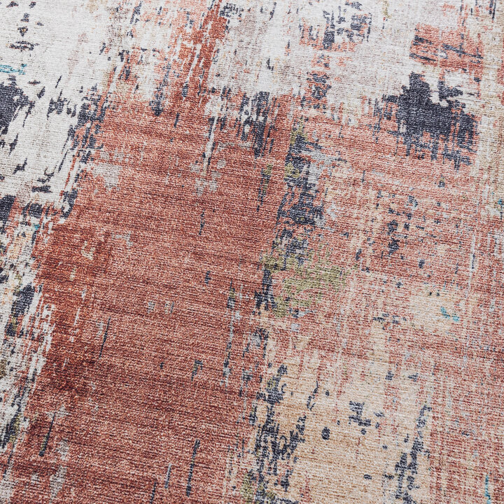 Tapis en laine lavable - Domingo Grunge Terra/Crème - 3