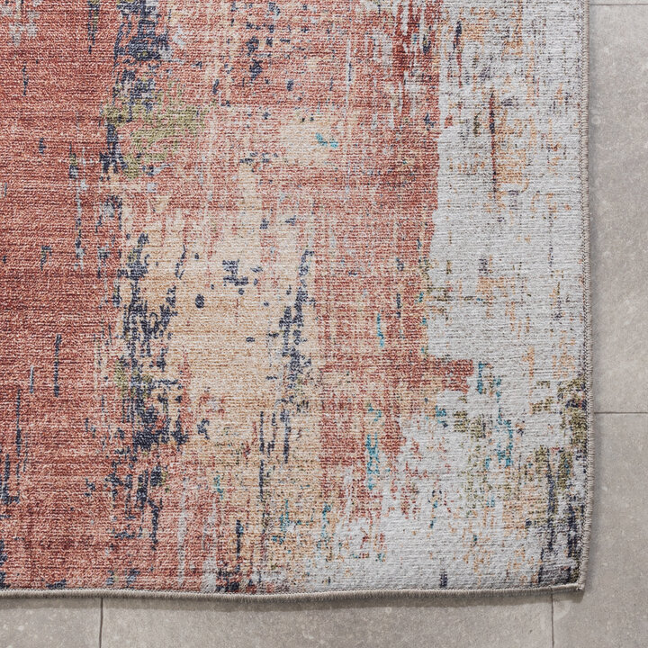 Tapis en laine lavable - Domingo Grunge Terra/Crème - 4