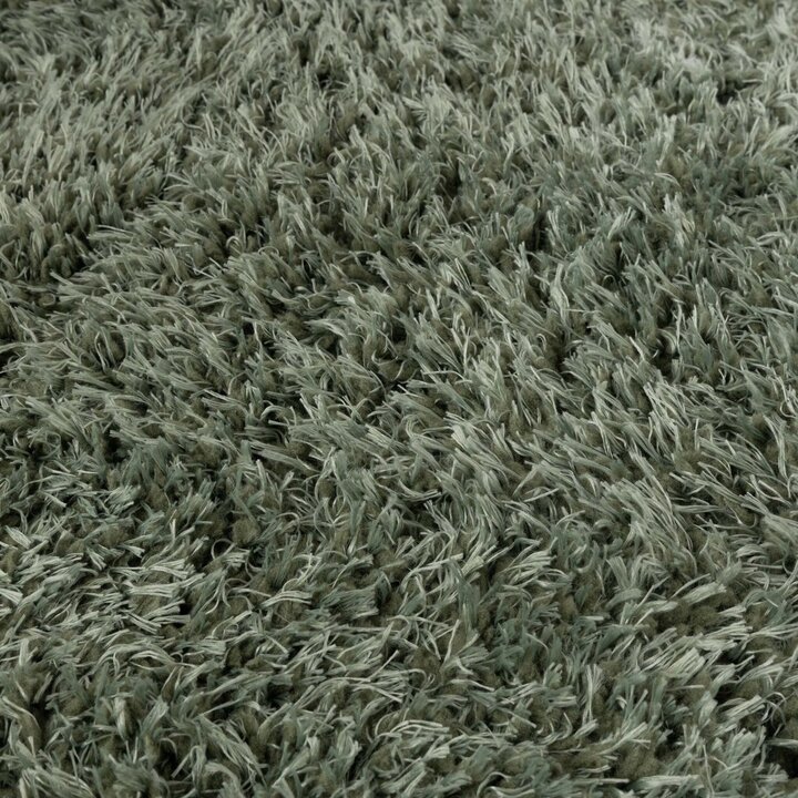 Tapis shaggy rond - Blaze Vert - 4