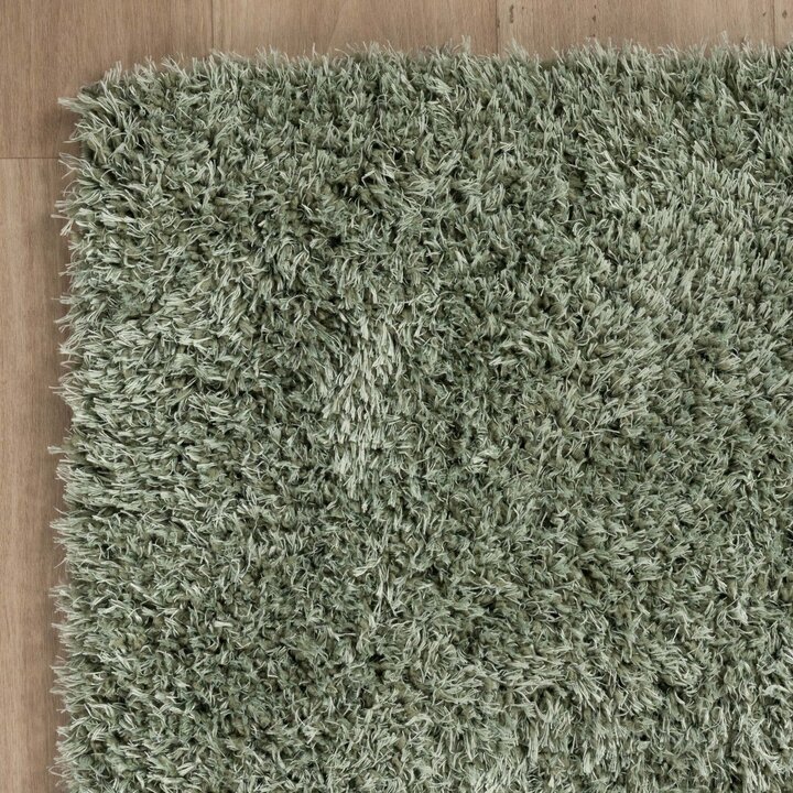 Tapis shaggy rond - Blaze Vert - 5