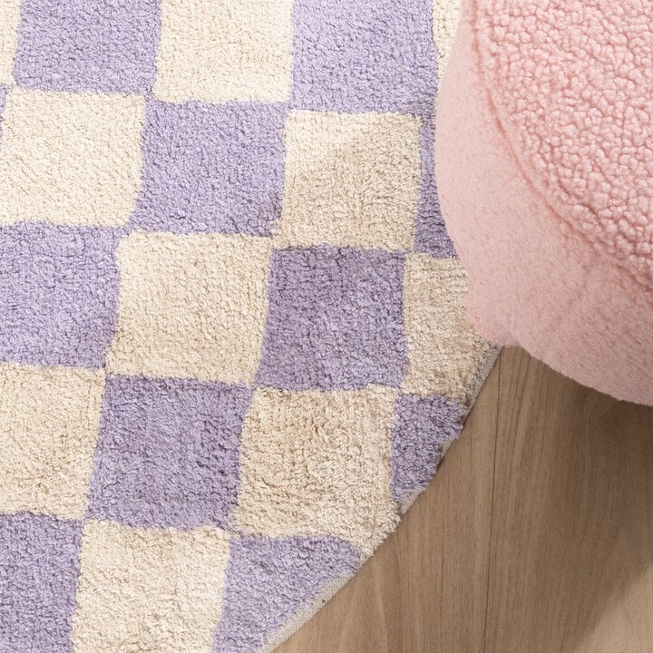 Couloir en laine - Gambit Lilas/Blanc - 3