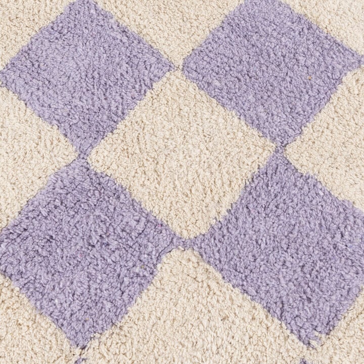 Couloir en laine - Gambit Lilas/Blanc - 4