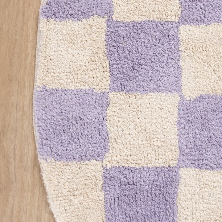 Couloir en laine - Gambit Lilas/Blanc - 5