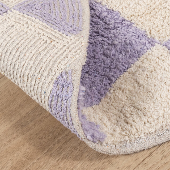 Couloir en laine - Gambit Lilas/Blanc - 7