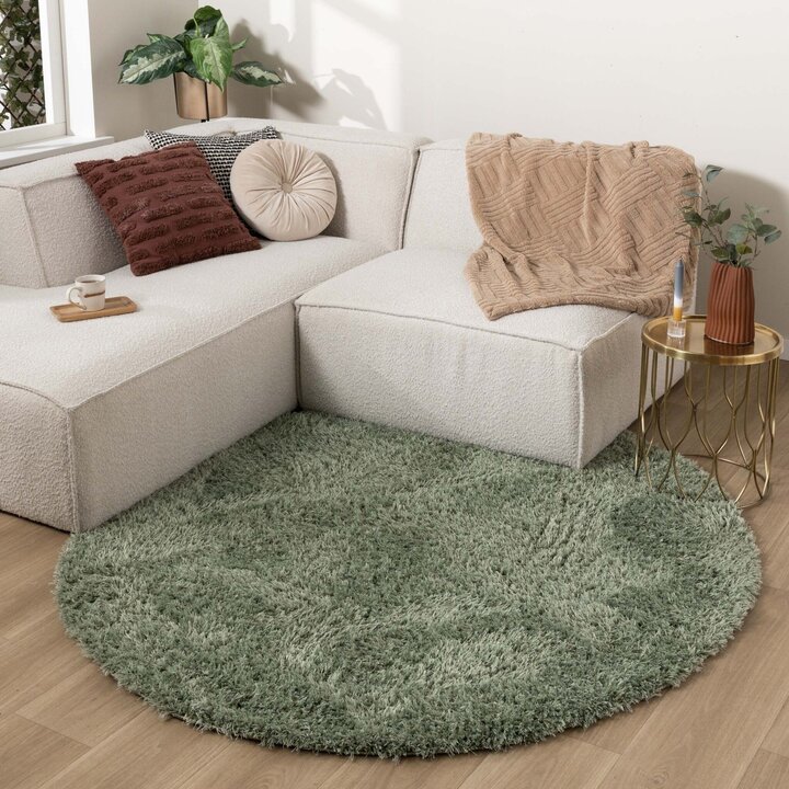 Tapis shaggy ovale - Blaze Vert