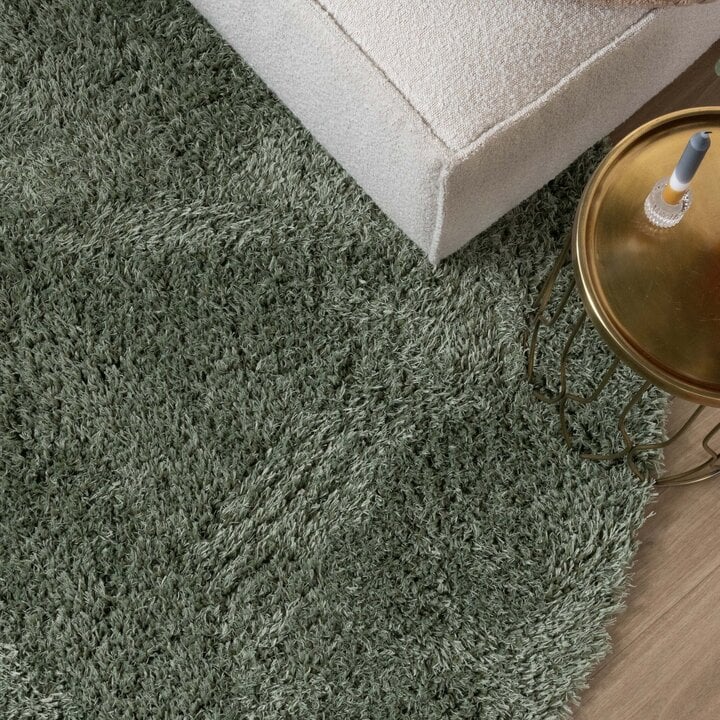 Tapis shaggy ovale - Blaze Vert - 3
