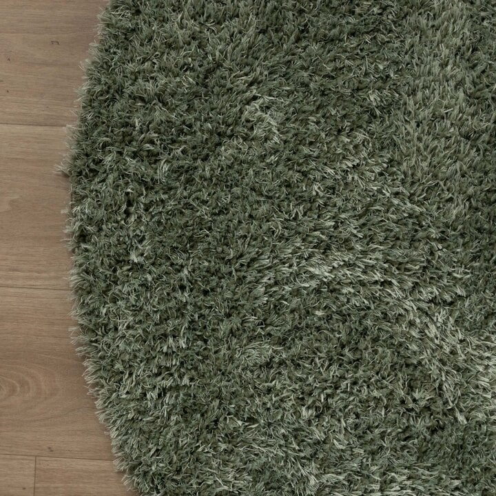 Tapis shaggy ovale - Blaze Vert - 5