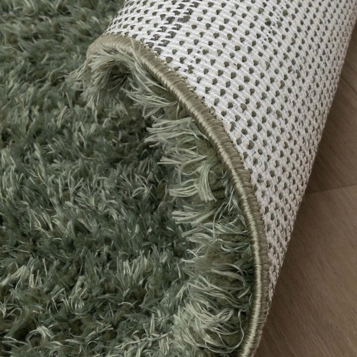 Tapis shaggy ovale - Blaze Vert - 7