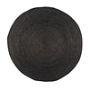 Tapis en jute - Fair Rond Noir - thumbnail 1
