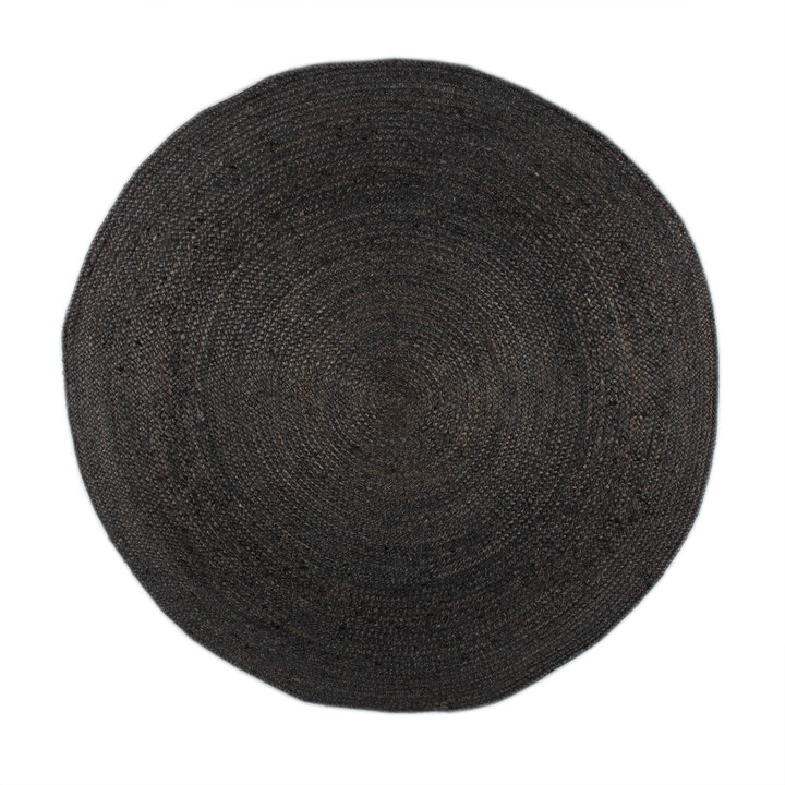 Tapis en jute - Fair Rond Noir - 1