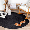 Tapis en jute - Fair Rond Noir - thumbnail 3