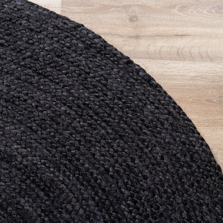 Tapis en jute - Fair Rond Noir - 4