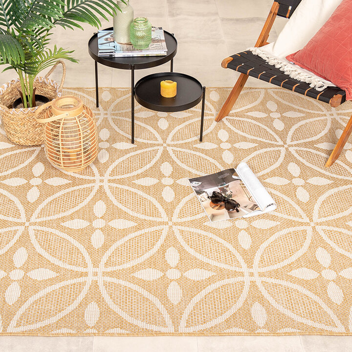 Tapis d'extérieur - Summer Pattern Jaune - 3