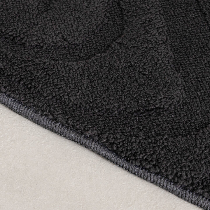 Tapis d'extérieur rond à fleurs - Cassie Zebra Noir - 5
