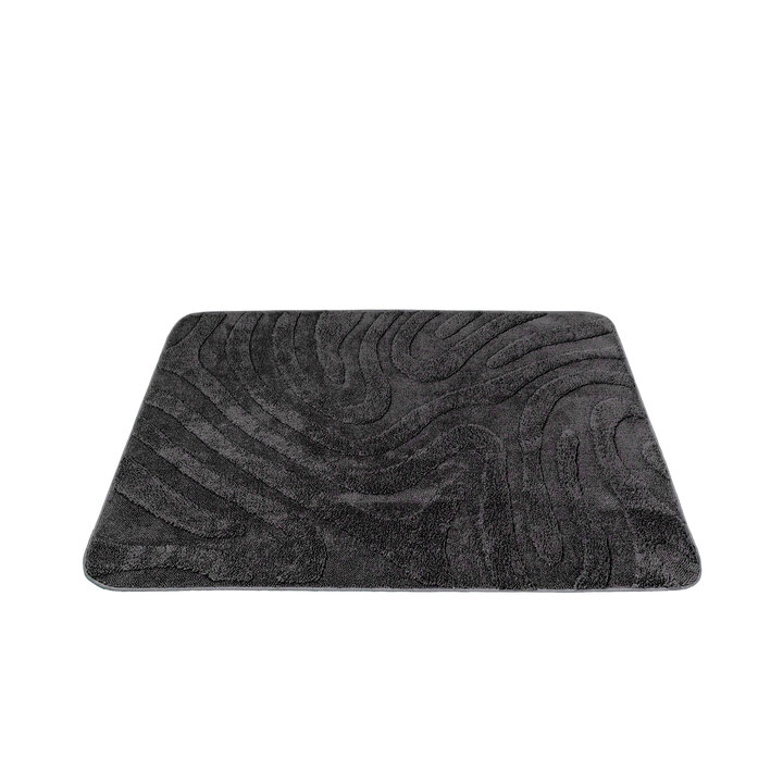 Tapis d'extérieur rond à fleurs - Cassie Zebra Noir - 2